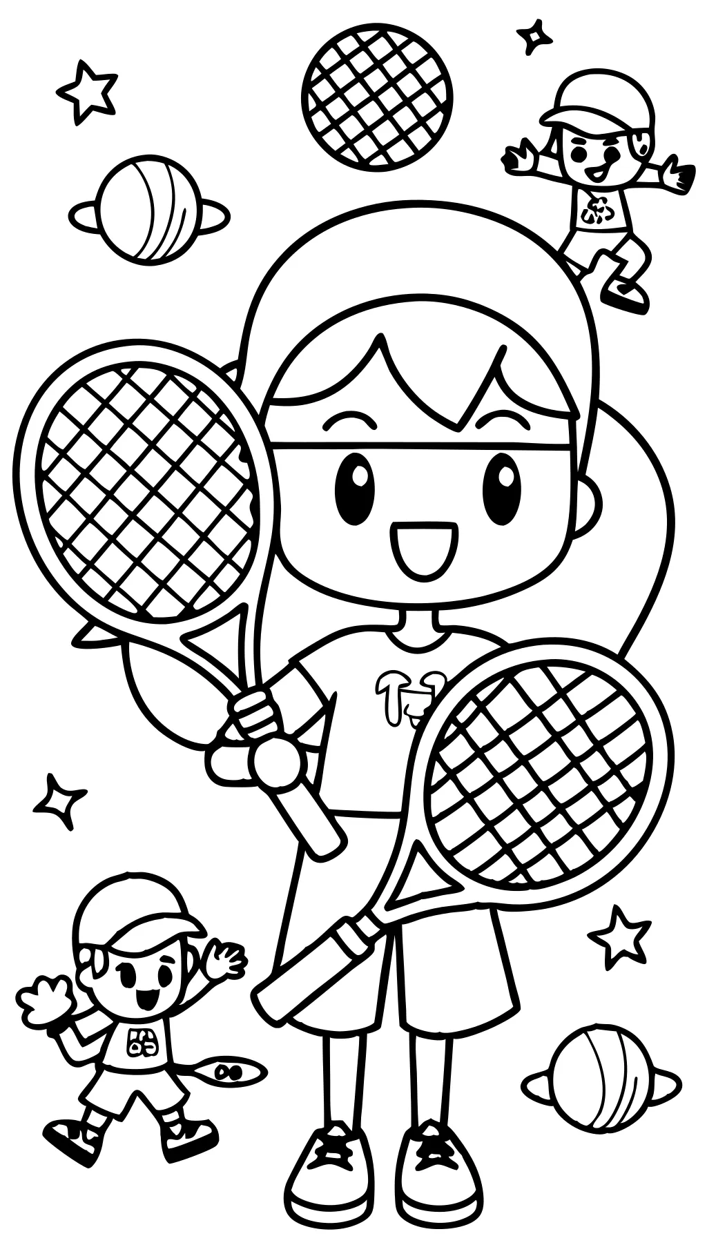 coloring pages tennis